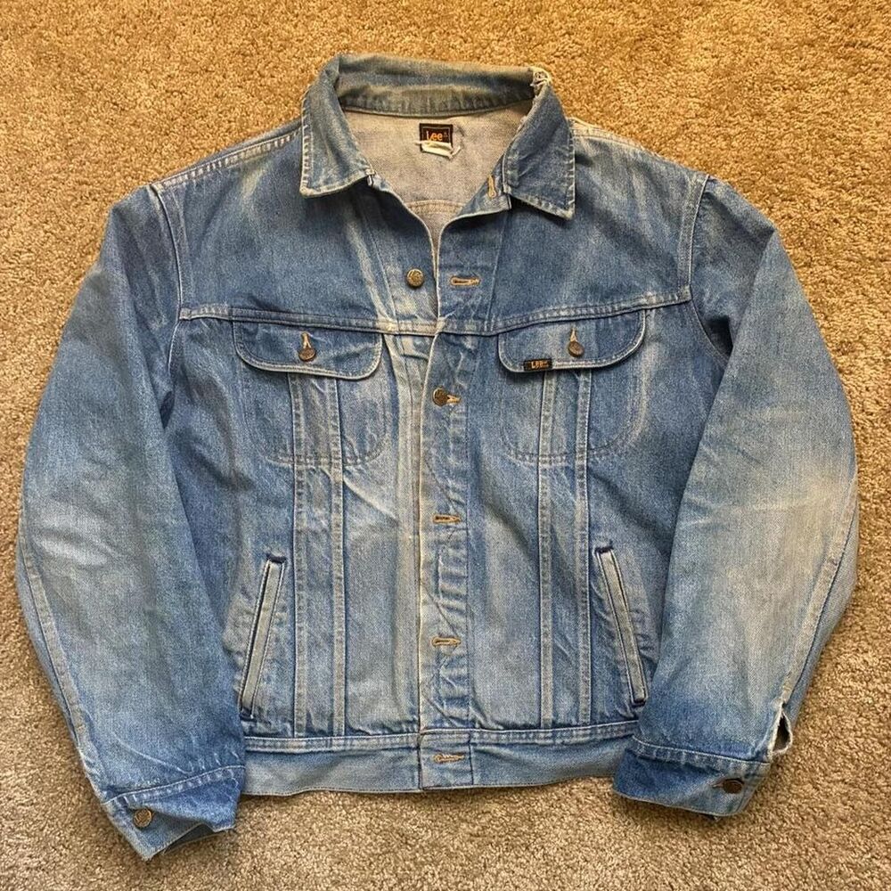 Vintage 80s/90s faded/distressed - Lee Riders Made in USA Denim Jacket - Mens XL